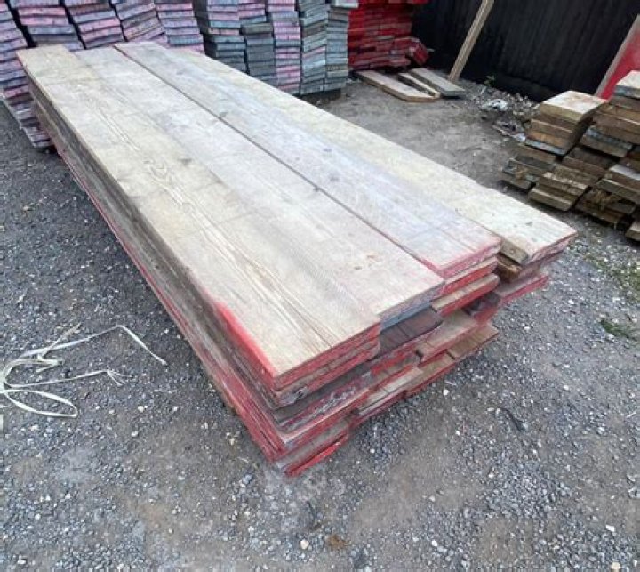 stained scaffold boards