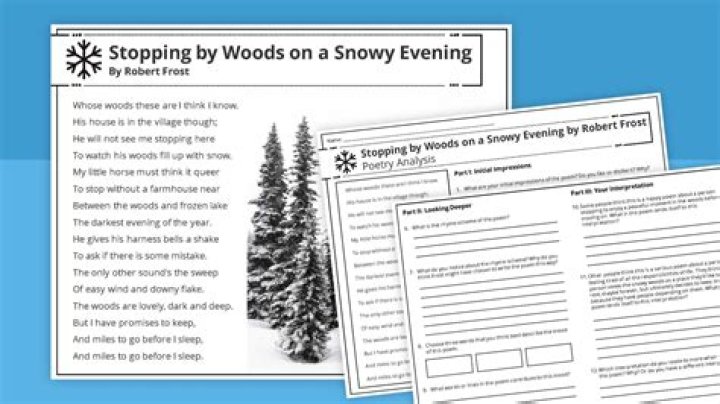 stopping by woods on a snowy evening figure of speech