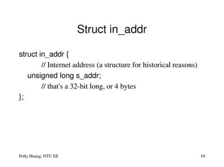 struct in_addr