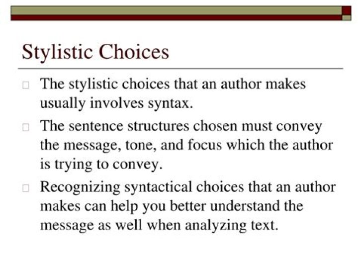 stylistic choices