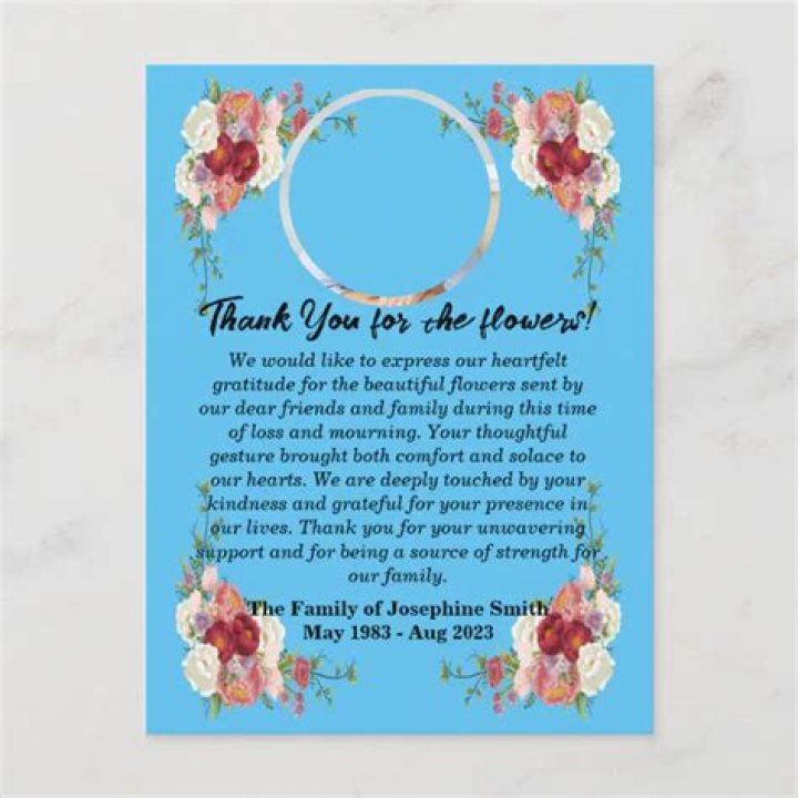 thank you for flowers after death