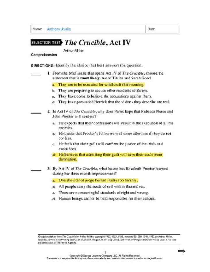 the crucible act 4 answer key