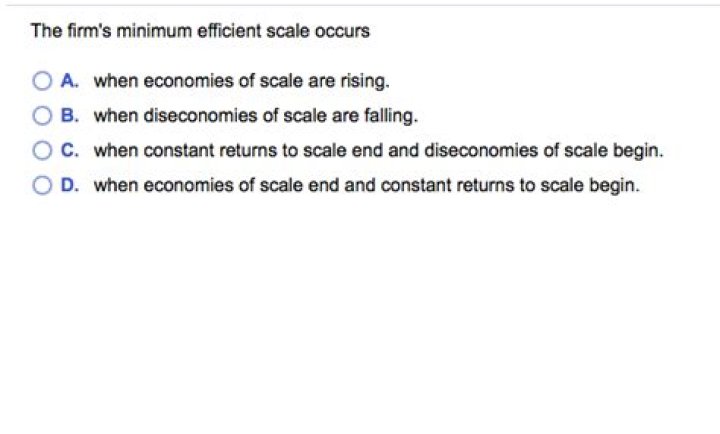 the firm’s minimum efficient scale occurs
