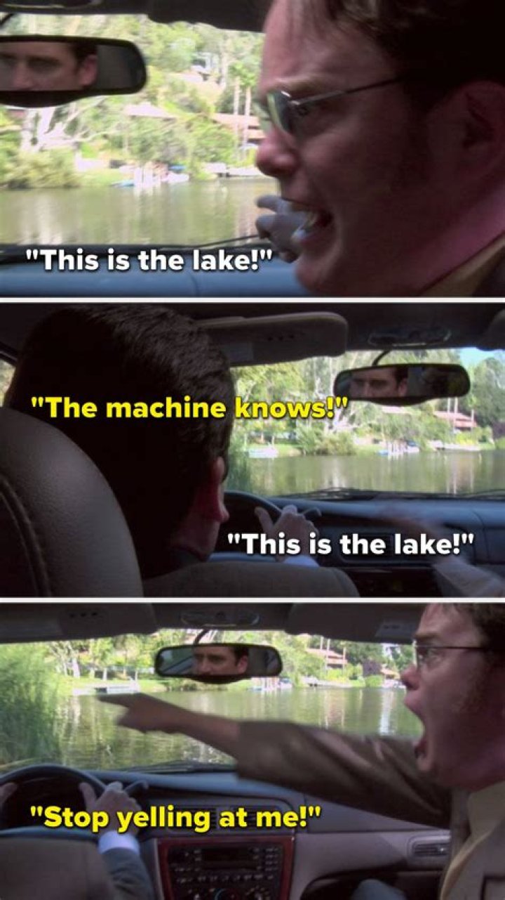 the office michael drives into lake