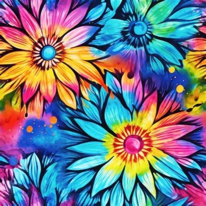 tie dye flowers