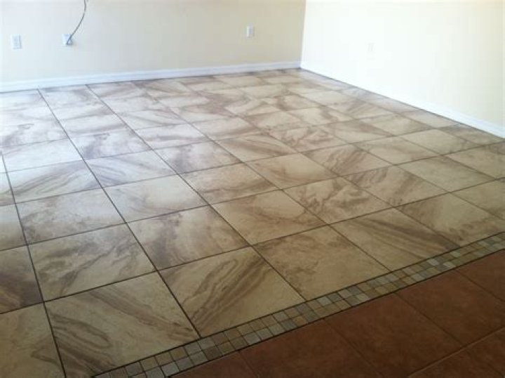 two different tiles in adjoining rooms