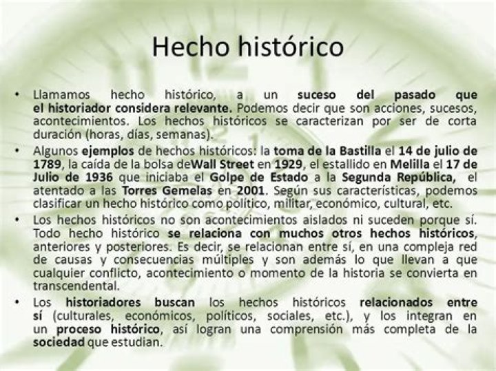 un hecho histórico