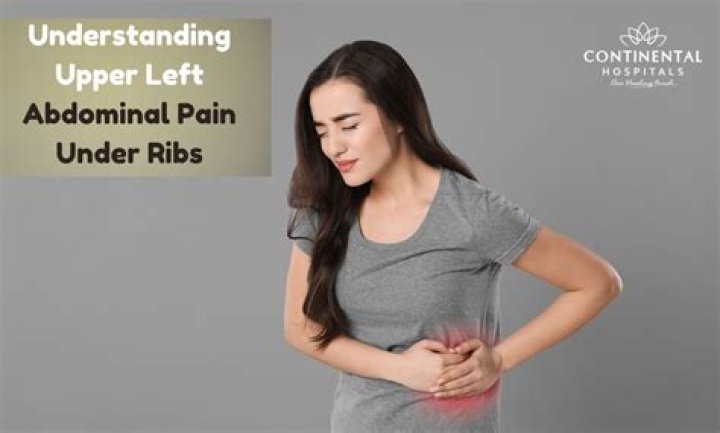 upper left abdominal pain under ribs