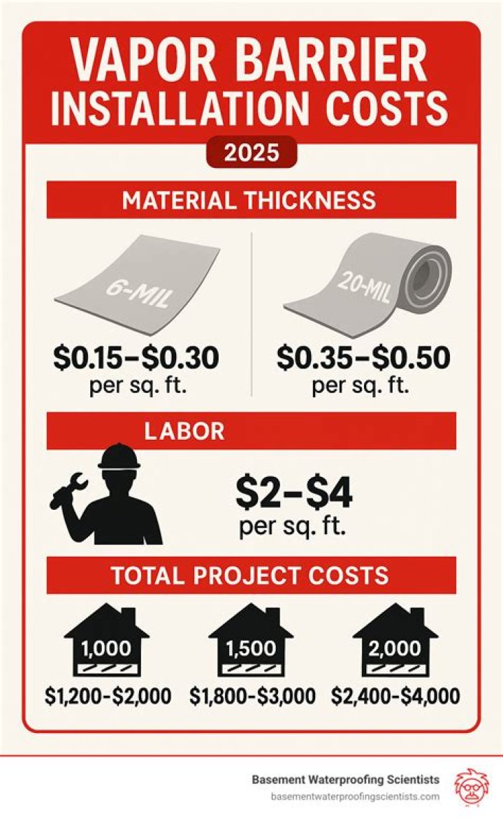 vapor barrier installation cost
