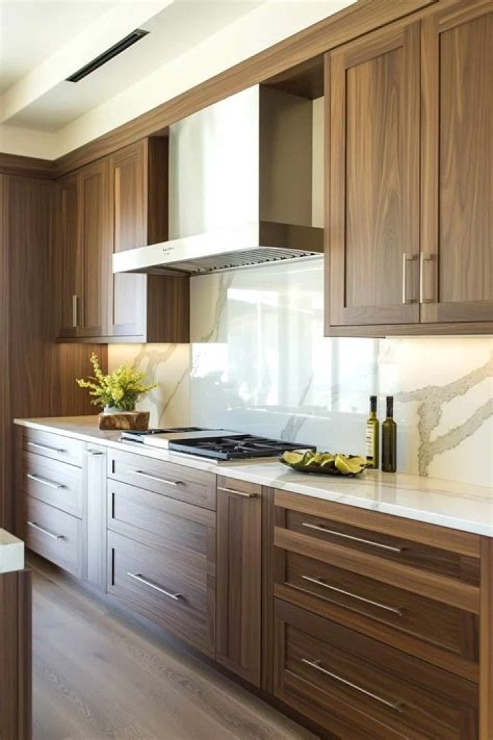walnut cabinets
