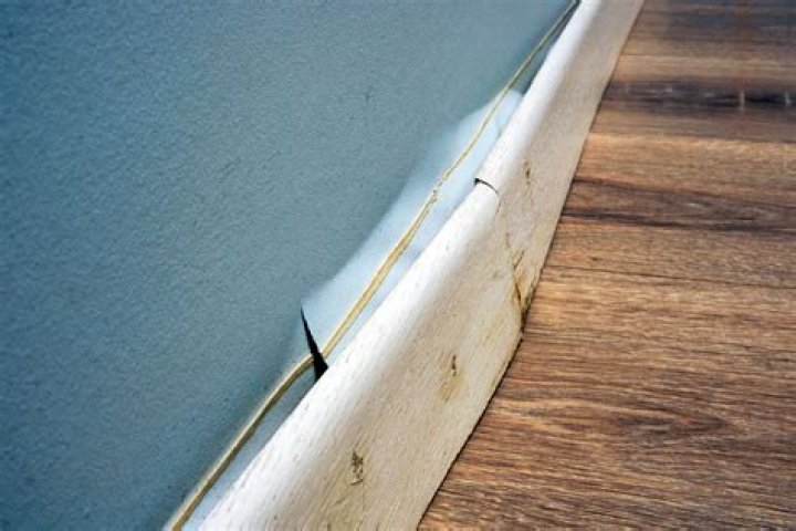 water damaged baseboards