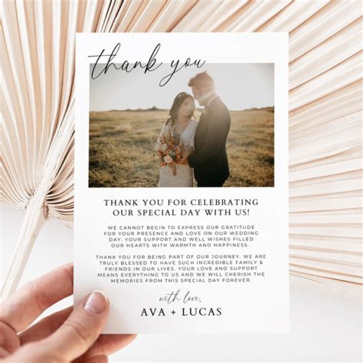 wedding thank yous a year later