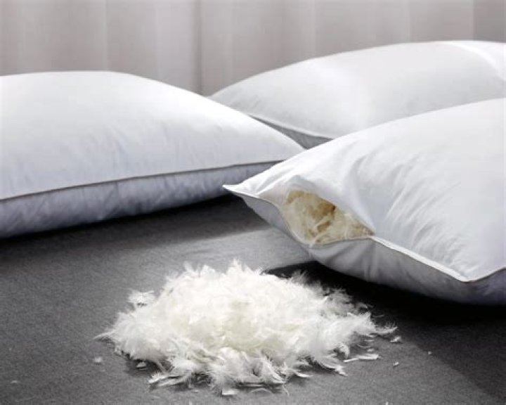What are feather pillows made of