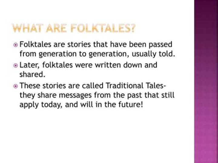what are folktales