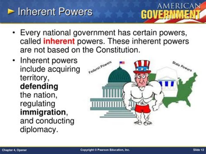What are inherent powers of the national government