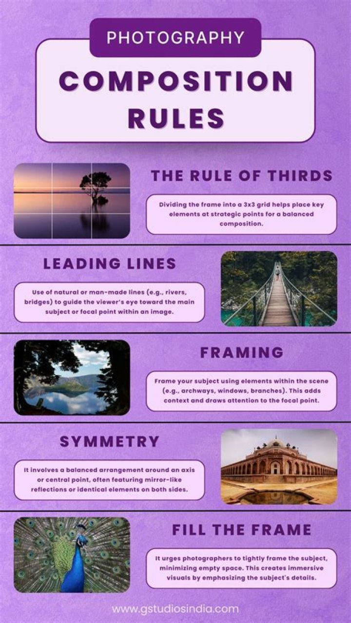 What are the 3 rules of light for photography?