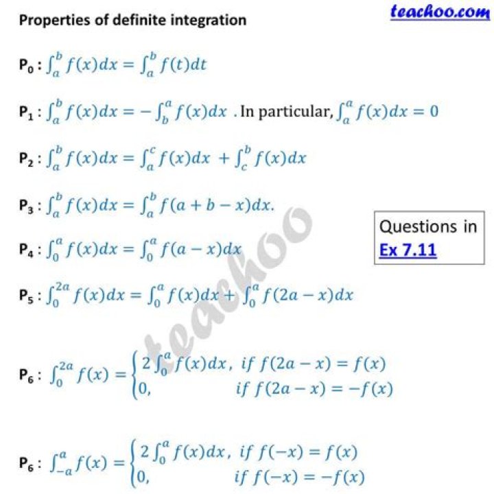 What are the 5 basic integration formulas?