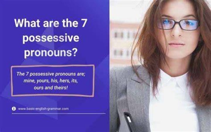 What are the 7 possessive pronouns?