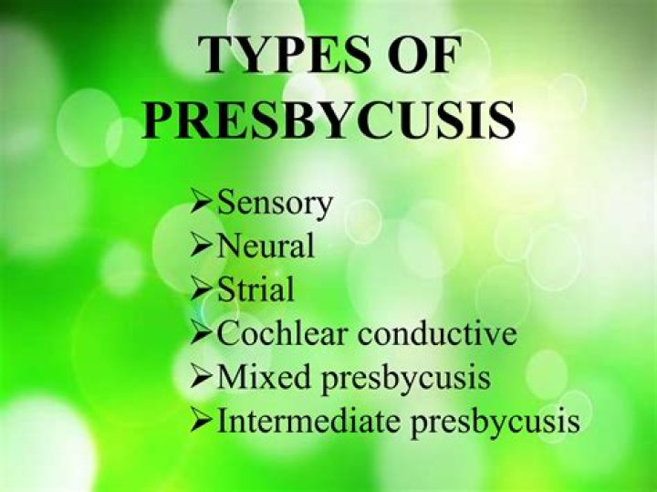 What are the classic types of presbycusis