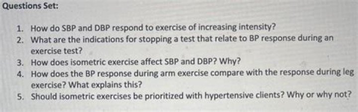 What are the indications for stopping a test that relate to BP response during an exercise test