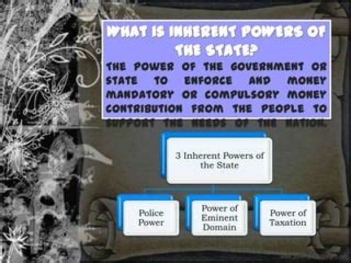 What are the inherent power of taxation