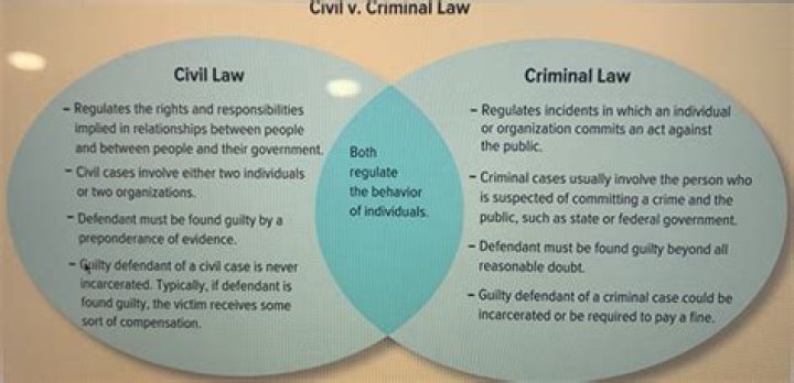 What are the similarities between civil and criminal law