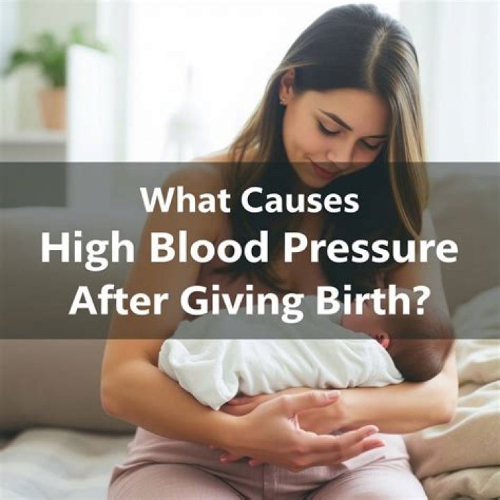 what causes high blood pressure after giving birth