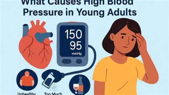 what causes high blood pressure in young adults