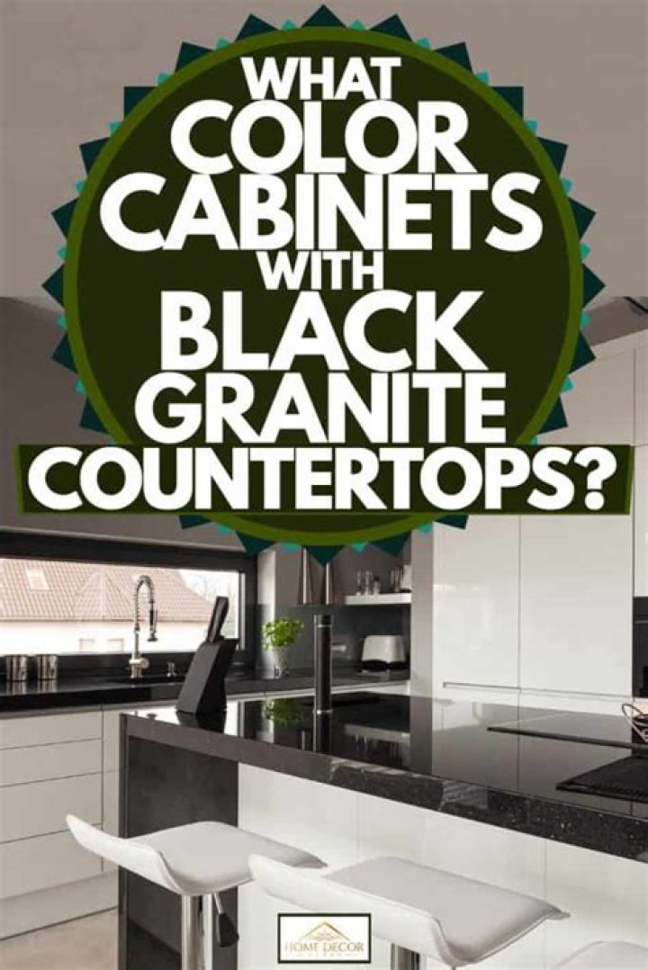 what color cabinets with black granite countertops
