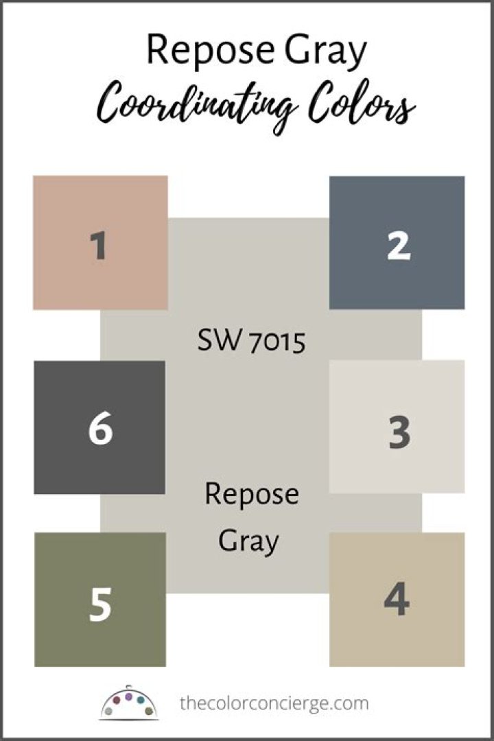 What color compliments repose Gray