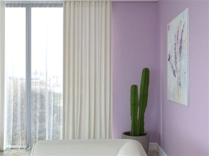 what color curtains go with purple walls