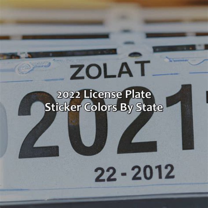 what color is the license plate sticker for 2020