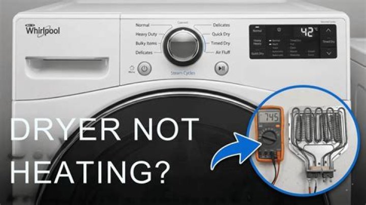 What could cause a whirlpool dryer not to heat?