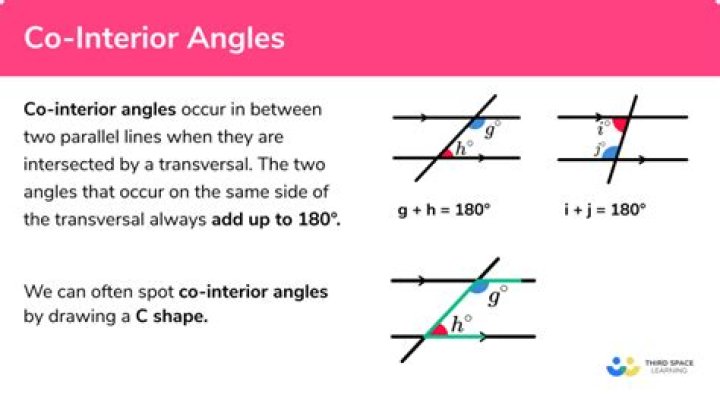 what do co interior angles add up to