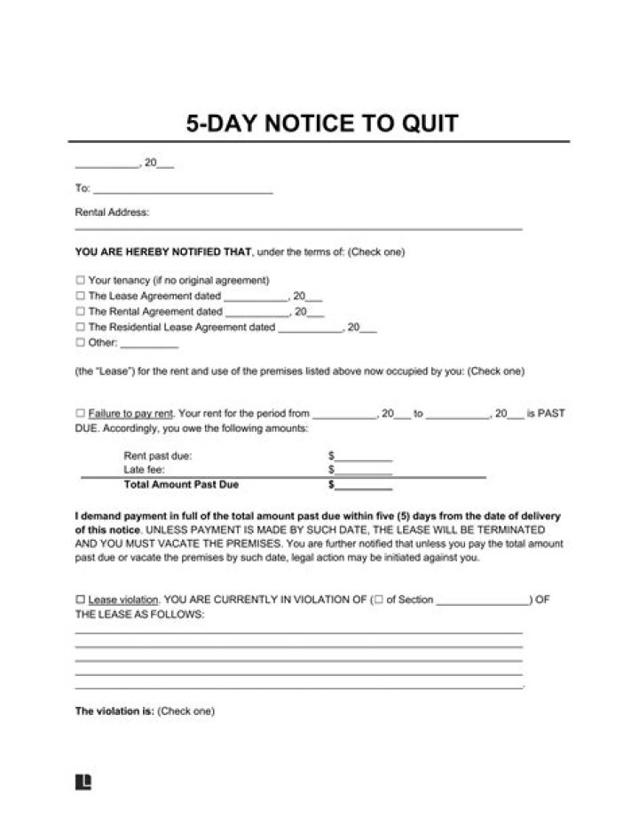 What does a pay or quit notice mean