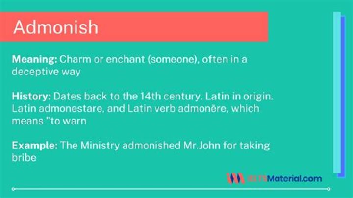 what does admonish mean