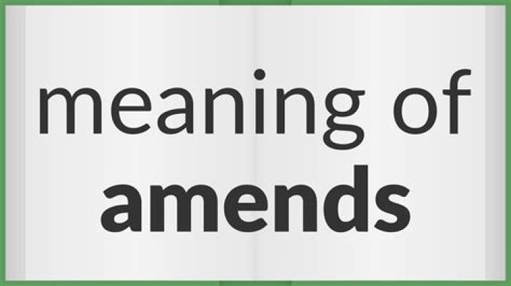 what does amends mean
