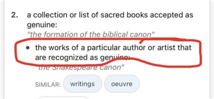What does canon mean in fiction?