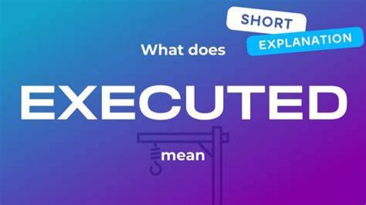 what does executed mean