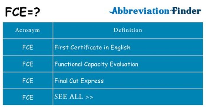 what does fce stand for