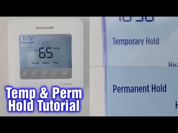 what does hold mean on honeywell thermostat