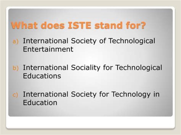 what does iste stand for