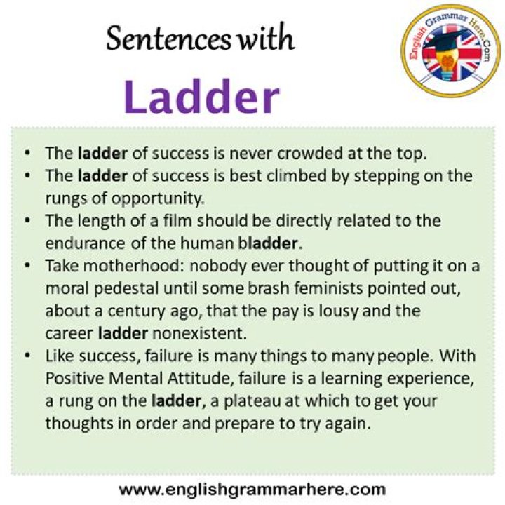 What does ladder mean in a sentence
