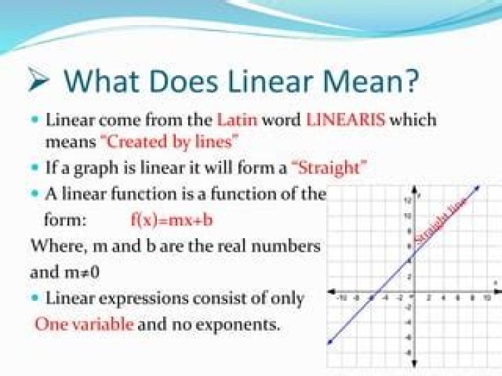 what does linear mean