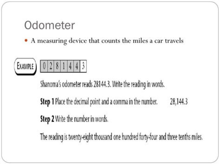 What does mileage No tenths mean?