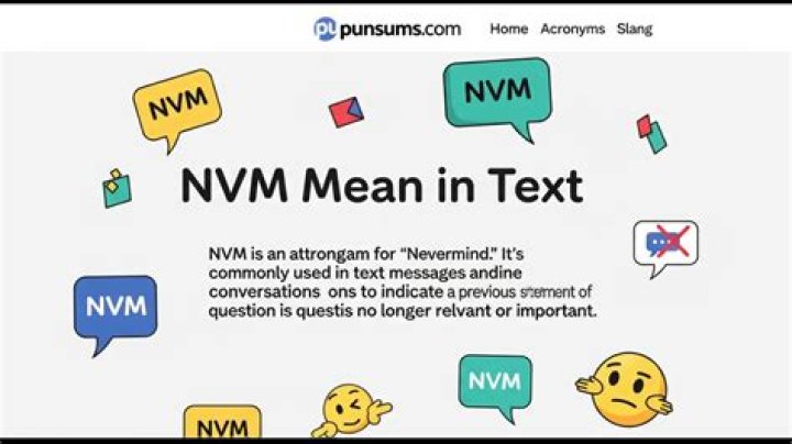 What does NVM mean in text?