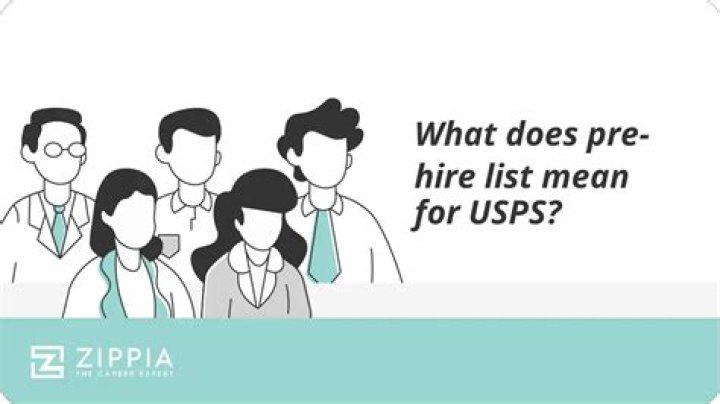 what does pre hire list mean for usps
