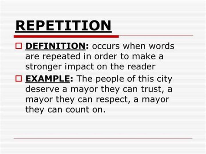 What does repetition mean in literature