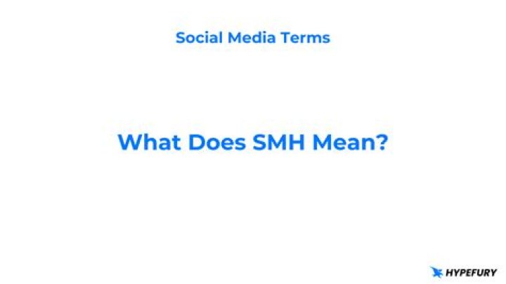 what does smh mean on facebook