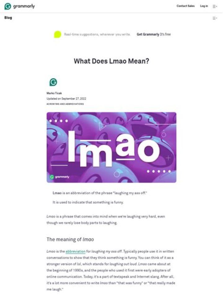 what does the lmao mean